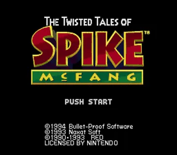 Twisted Tales of Spike McFang, The (USA) screen shot title